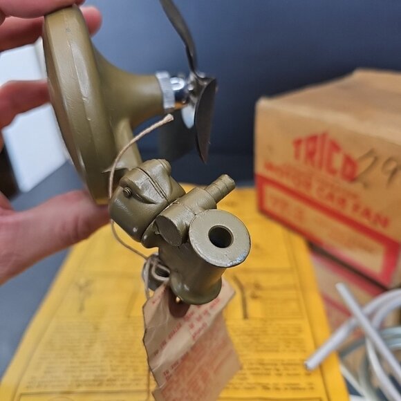 Vintage TRICO Vacuum Operated Motor Car Fan VF-2 Flexible Blade Model Box Paper - Picture 8 of 11